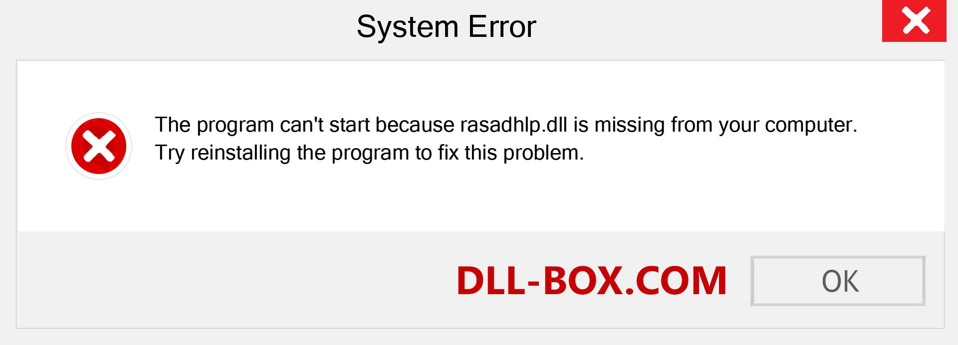  rasadhlp.dll file is missing?. Download for Windows 7, 8, 10 - Fix  rasadhlp dll Missing Error on Windows, photos, images